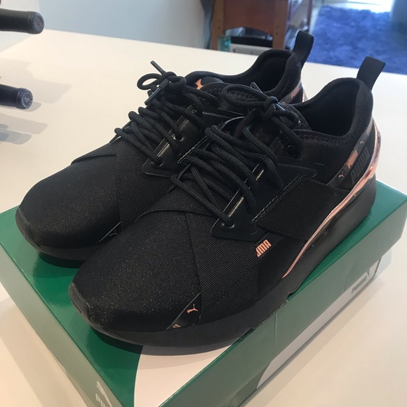 puma muse x 2 metallic black